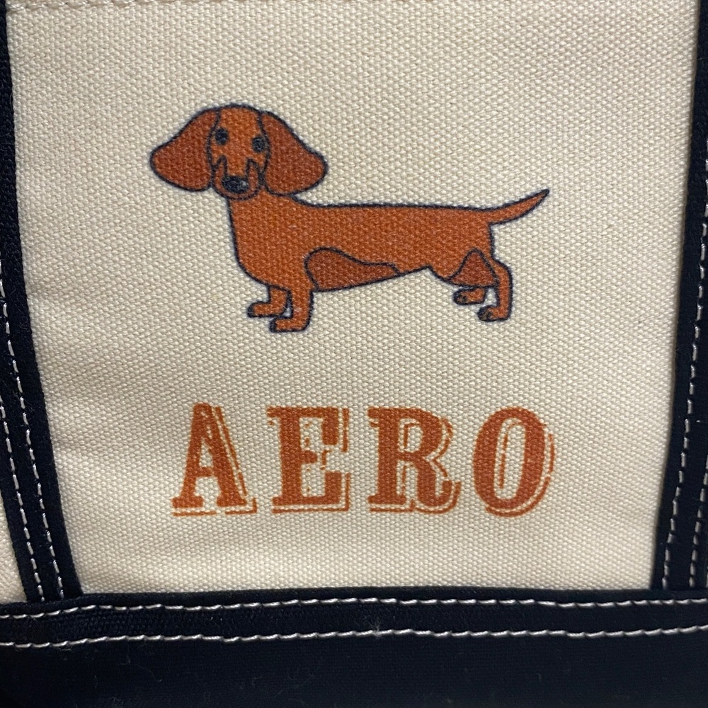 NWT.  Aeropostale, canvas, dachshund handbag. - Picture 2 of 15
